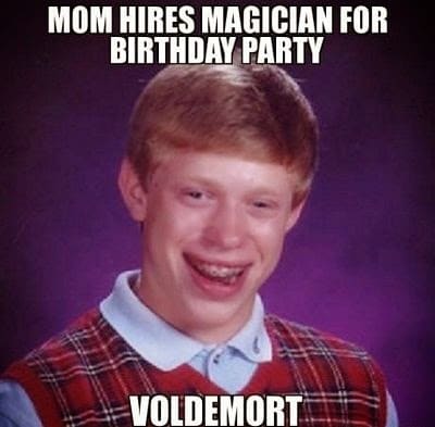 MOM hires magician for birthday party, Voldemort