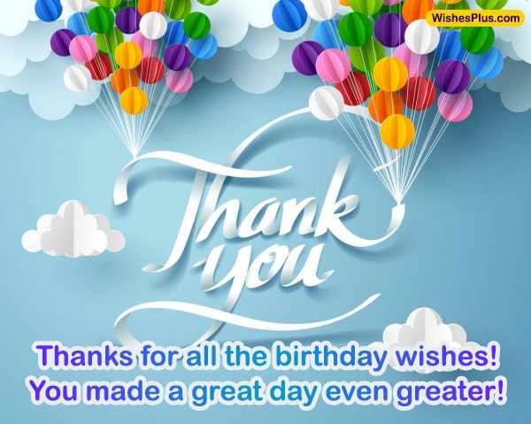Simple Thank you replies for birthday wishes on WishesPlus